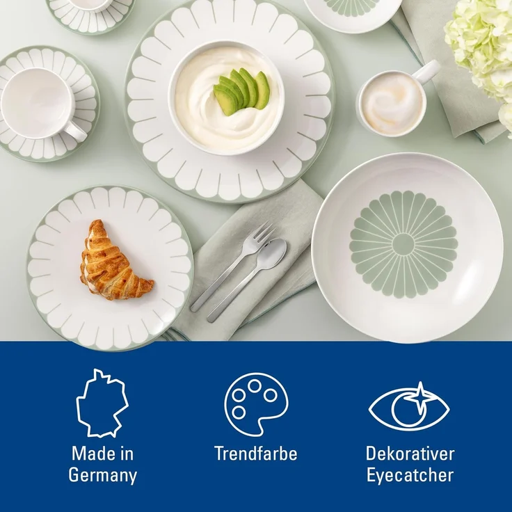 Villeroy & Boch Fleur Vert Speiseteller ø 26,6 cm – Bild 4