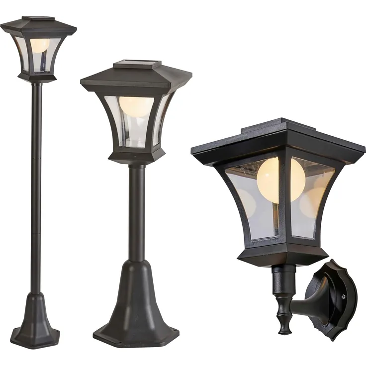 Northpoint LED Gartenleuchte LED 3in1 Solar Gartenlaterne für Innen und Außen Dämmerungssensor