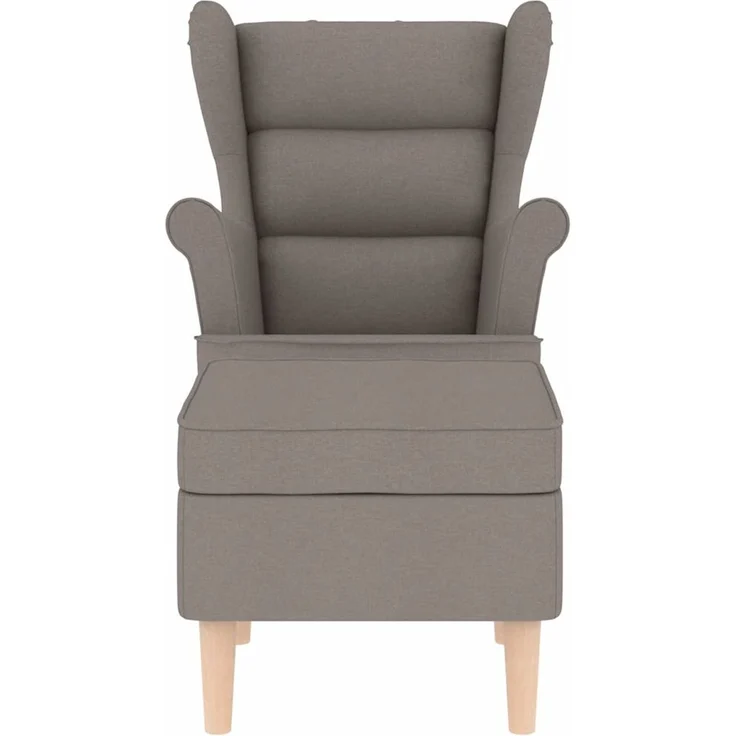 vidaXL Sessel mit Fußhocker Taupe Stoff 3307995 – Bild 4