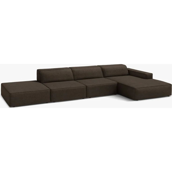 Micadoni Ecksofa Jodie 5-Sitzer Boucle Baloo Braun Rechts – Bild 2