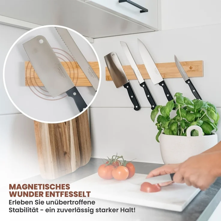 Exitoso Messerleiste 40 cm - magnetisch und selbstklebend, Mühelose Installation für Löffel Gabeln Schlüssel Werkzeuge – Bild 6