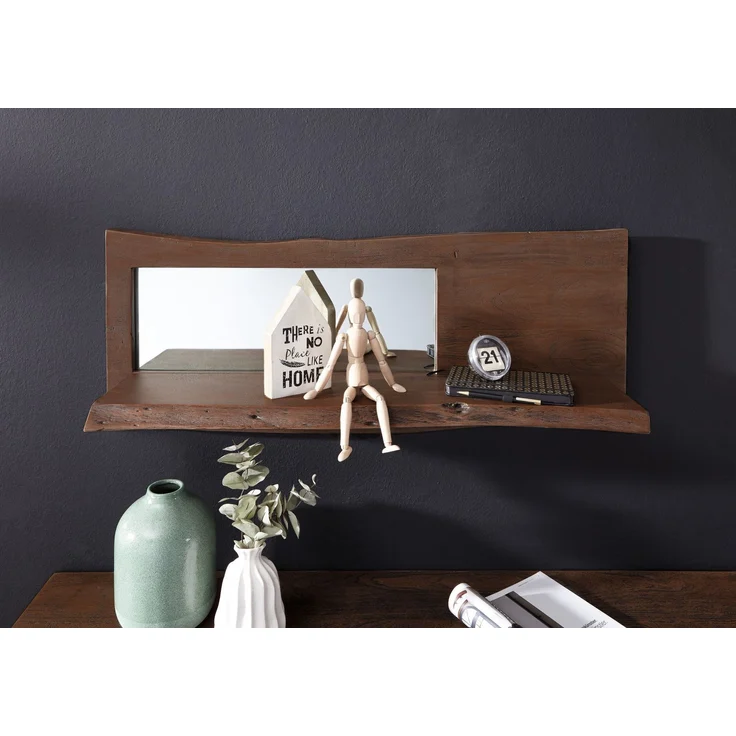 Wandregal Akazie 101x22x38 braun lackiert PURE ACACIA #807 – Bild 3