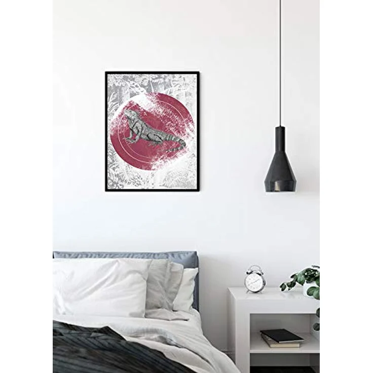 Komar Iguana Circle Wandbild | Poster, 30 x 40 cm, hochwertiger Kunstdruck auf fotopapier mit seidenmatter Oberfläche, dekorativ für Wohnzimmer und Schlafzimmer, ohne Rahmen – Bild 3