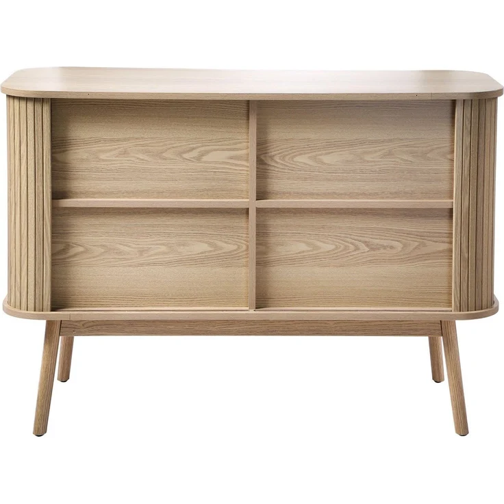 Casâme 'ERNEST' Vintage Sideboard Holzdekor 2 Schiebetüren - L110cm - Helles Holz – Bild 10