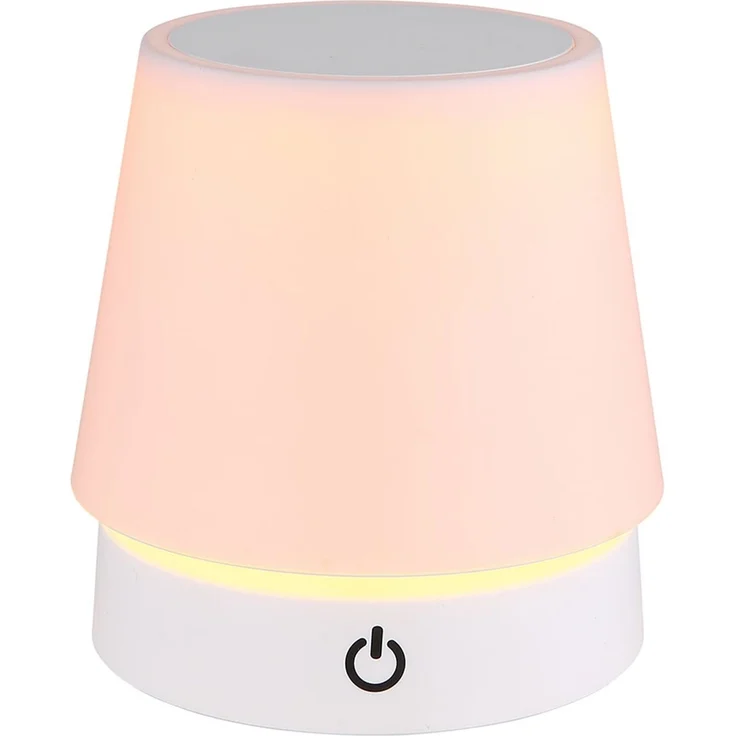 LED Tischleuchte, weiß, Touchdimmer, Akku, höhenverstellbar, H 28 cm – Bild 8