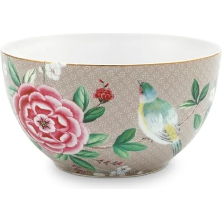 PiP Studio Schale Blushing Birds Bowl khaki 15 cm, Porzellan, (Bowls), Bowl Blushing Birds Khaki 15cm – Bild 2