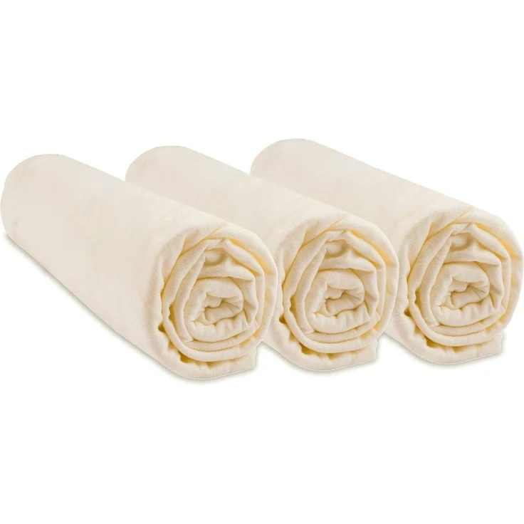3 Spannbettlaken aus Bio-Baumwolle für Kinderbett/Wiege, 40x80 / 40x90 cm – Bild 1