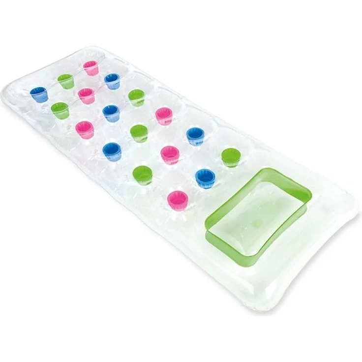 Intex | Luftmatratze mit Fenster | Suntanner | 188 x 71 cm | Farbe: Grün | ideal für Strand und Schwimmingpool – Bild 1