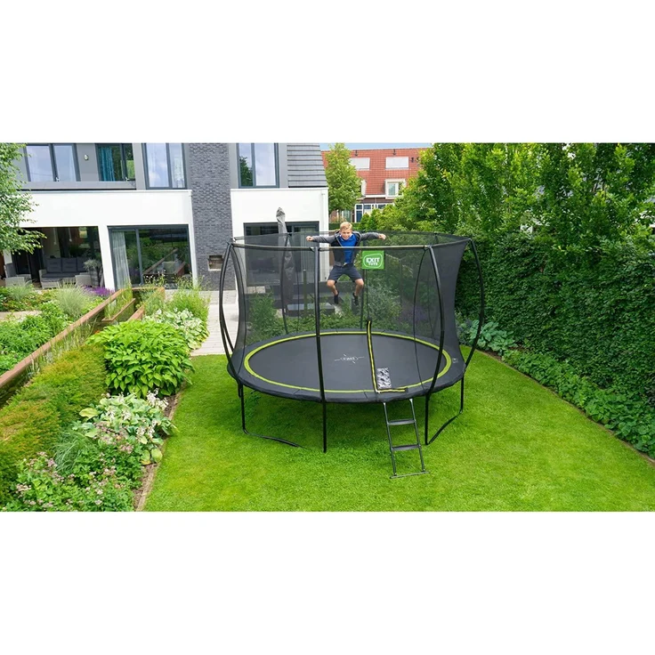 EXIT 'Silhouette' Trampolin, 305 cm Durchmesser, ab 3 Jahren, maximal bis 100 kg belastbar, inkl. Sicherheitsnetz – Bild 2