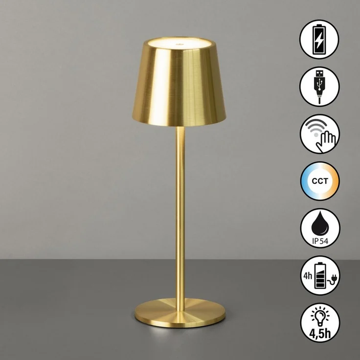 easy! BY FHL Außen-Tischleuchte Roxi, Dimmfunktion, Farbsteuerung, USB-Ladefunktion, LED fest integriert, Warmweiß, lange Leuchtdauer – Bild 1