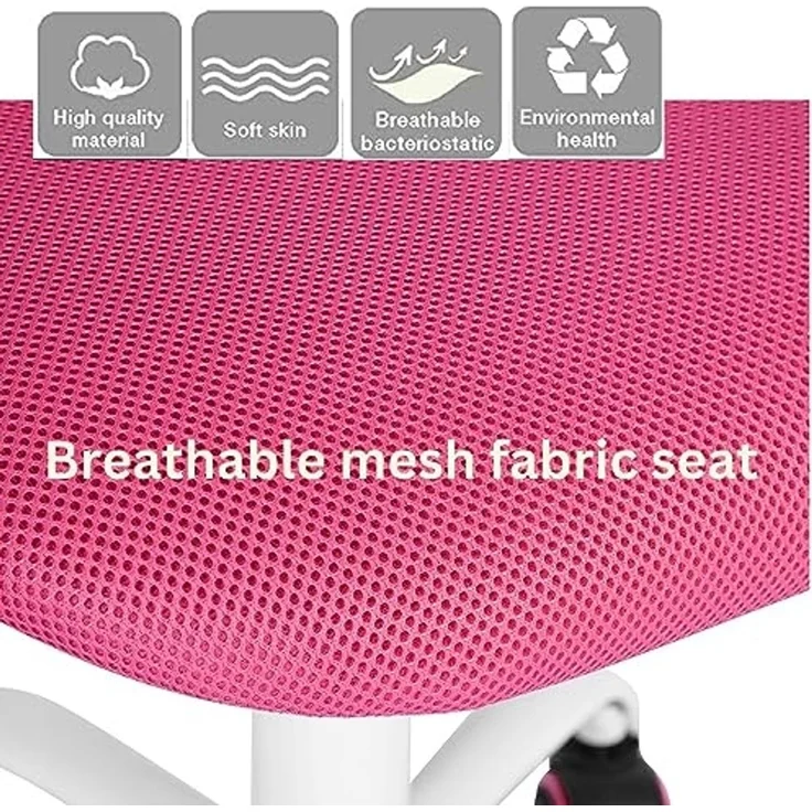 FurnitureR Farbenfrohes Zuhause, ergonomisch, verstellbar, höhenverstellbar, für Arbeitsbüro, Rosa, Metall, 38,5 x 40 x 75 cm – 87 cm – Bild 7