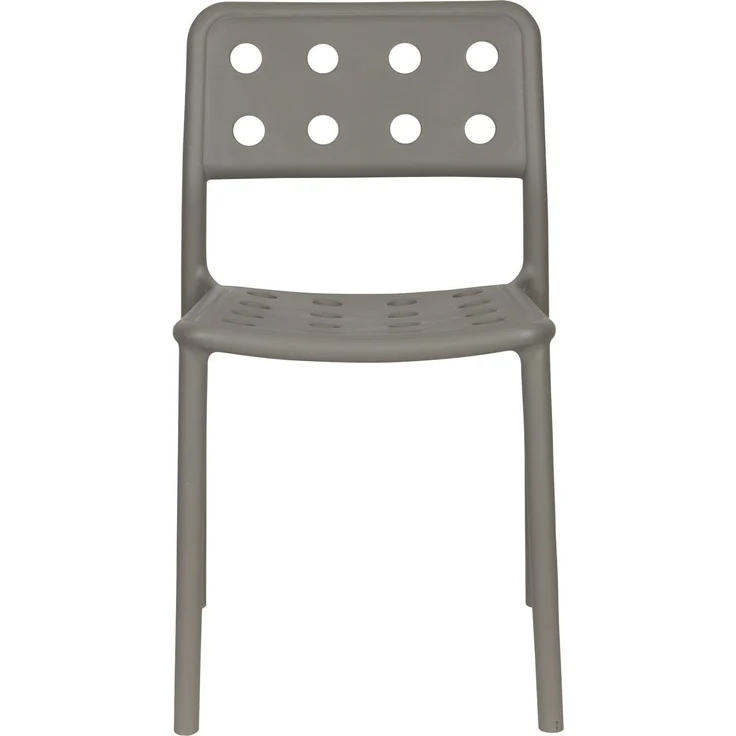 Gartenstuhl Serra im 4er-Set, Grau aus wetterfestem Kunststoff 45,5x53x80 cm – Bild 2