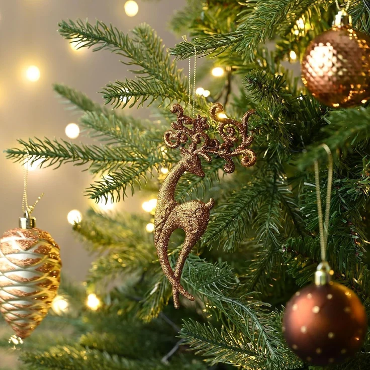 Weihnachtskugeln 100 TLG Kunststoff Christbaumkugeln 3-16cm Wald Thema – Bild 5