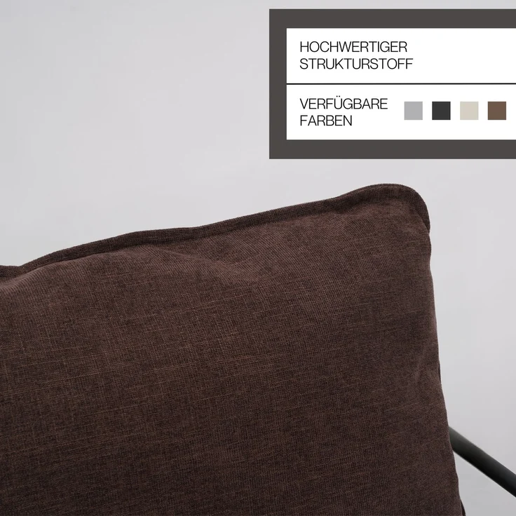 Albatros Designer Vintage Sessel Breston, hochwertiger Stoff Bezug in Braun, sehr bequem, Relaxsessel Loungesessel für Wohnzimmer, Schlafzimmer oder als Fernsehsessel – Bild 3