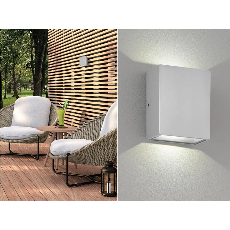Fischer & Honsel 30402 LED Outdoor Wandleuchte Denver Silber 3000K IP54