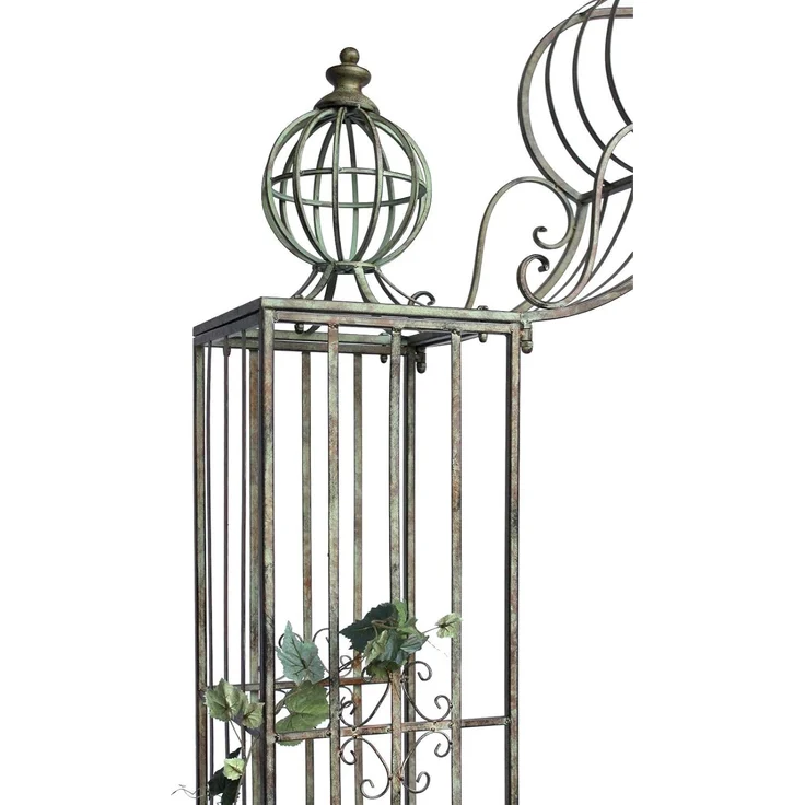 DanDiBo Rosenbogen mit Tor Pforte Metall 275x170 cm Rundbogen Torbogen Pergola 110241 Schmiedeeisen Rankhilfe Gartentor – Bild 8