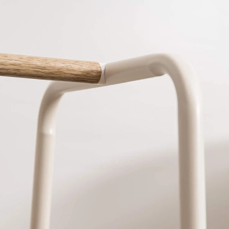 Iris Ohyama Kleiderständer mit Drahtregal, 1 Ebene, Weiß, Modernes Design, Robuster Rahmen, Rutschfest, Für Schlafzimmer, Studio, Schrank, Kleidung & Schuhe, Wäscheständer, Einfacher Aufbau, PI-B5M – Bild 3