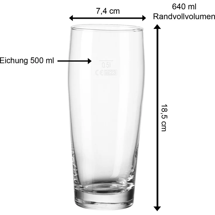 Pasabahce Jubilee Willi Becher 0,5 l geeicht 12er Set – Bild 2