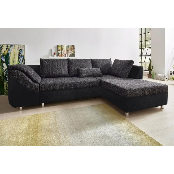 COLLECTION AB Ecksofa Sally L-Form, mit und ohne Bettfunktion, inklusive loser Rücken- und Zierkissen
