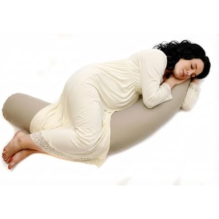 EMI & SAM Stillkissen Seitenschläferkissen 170cm Baumwolle Lagerungskissen, 170Ersatzbezug_Beige – Bild 3