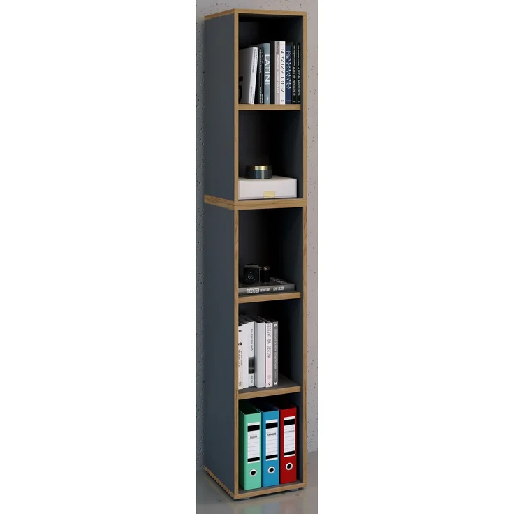 VCM Büroregal & Bücherregal Salia 920794 Anthrazit B. 30 x H. 183 x T. 33 cm – Bild 3