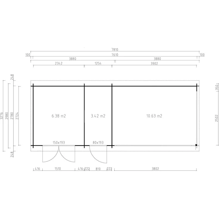 Fjordholz Gartenhaus Modell Gent 28 D Lichtgrau – Bild 2