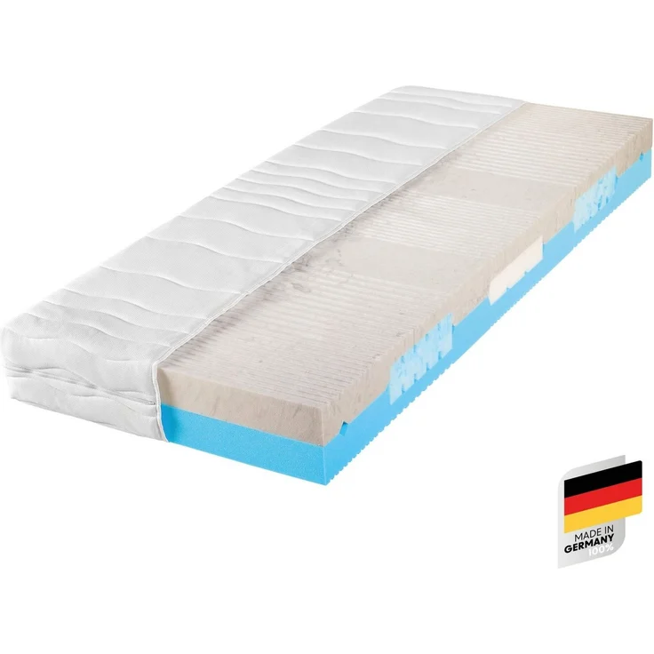 7-Zonen Matratze 2 Dreams Gelschaum, 2 Härtegrade, Made in Germany 100x200 H2 – Bild 1