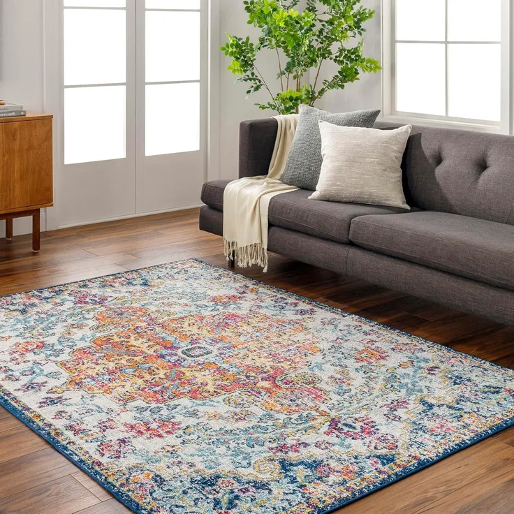 Surya LOU Teppich Blau 160 cm 220 cm 160x220 cm