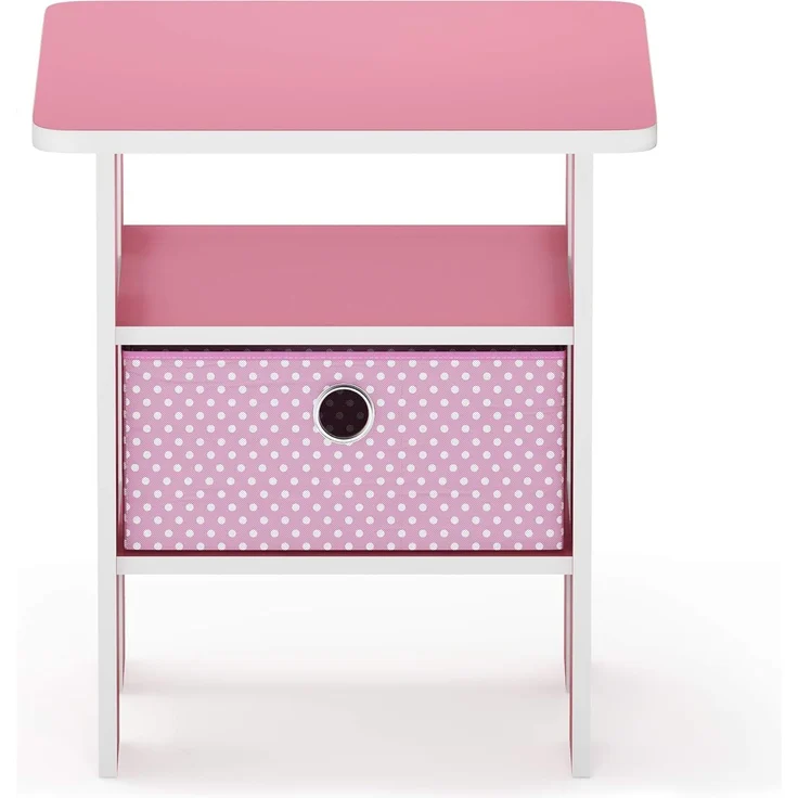 Furinno Andrey Beistelltisch, Nachttisch, Holz, Rosa/Hellrosa, 39. 37x39. 37x44. 45 cm – Bild 6