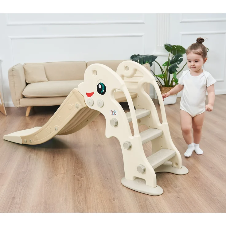 Baby Vivo Kinderrutsche / Rutsche - Delfin in Kaffee / Braun – Bild 1
