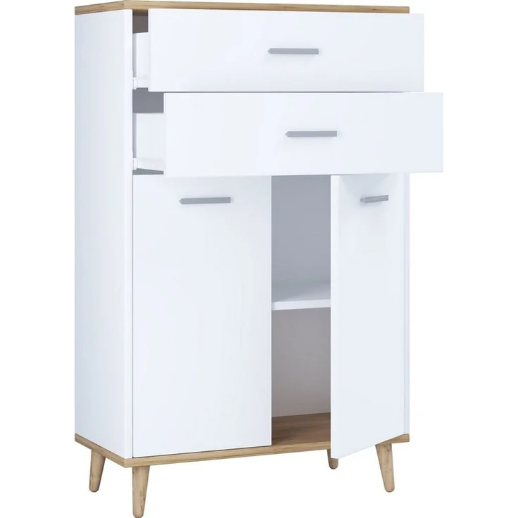 VCM Kommode & Sideboard Lindas 918177 Weiß / Honig-Eiche H. 97 x B. 60 x T. 28 cm – Bild 2