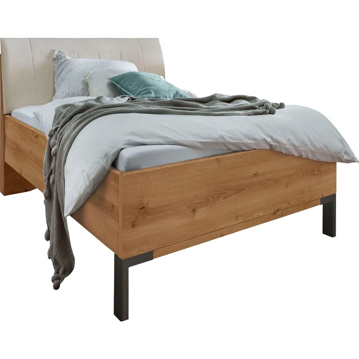 WIEMANN Futonbett Monaco, Bettgestell, Bettrahmen, komfortables Polsterkopfteil (4-fache Liegehöhenverstellung, MADE IN GERMANY), Polsterkopfteil aus Kunstleder, verschiedene Größen, in Komforthöhe – Bild 1