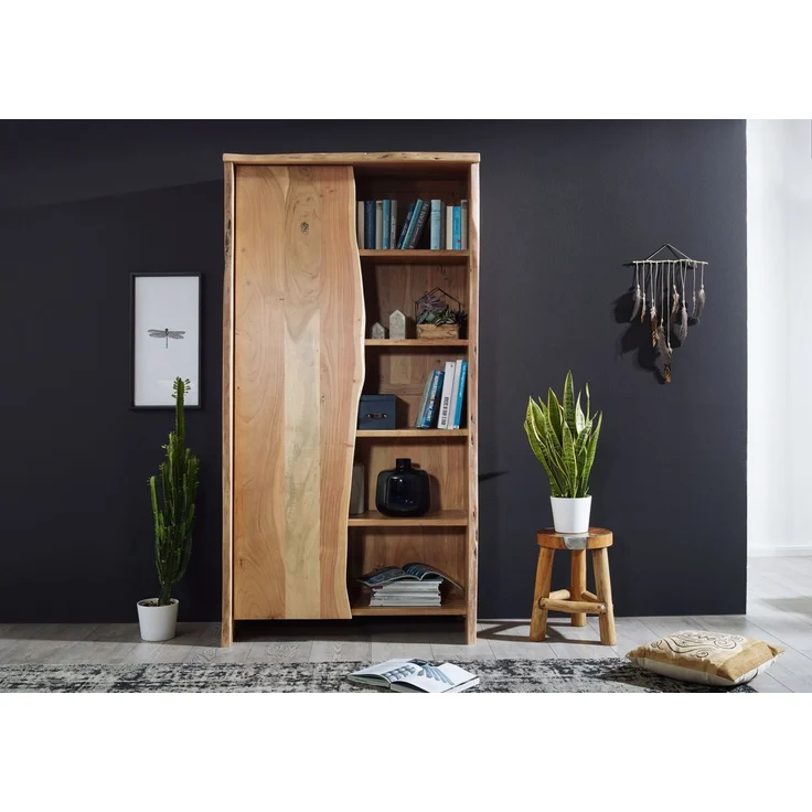 Regal Akazie 105x45x204 natur lackiert PURE ACACIA #710 – Bild 2