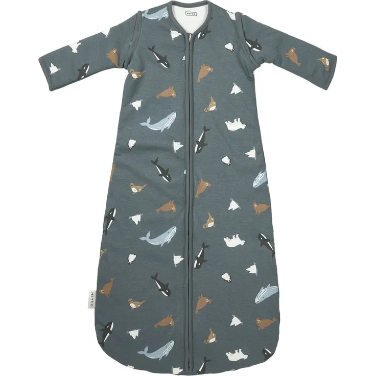 Meyco Baby Babyschlafsack Arctic Multicolor, 110cm, 100% Baumwolle, Maschinenwäsche, für Kinder ab 2 Jahren