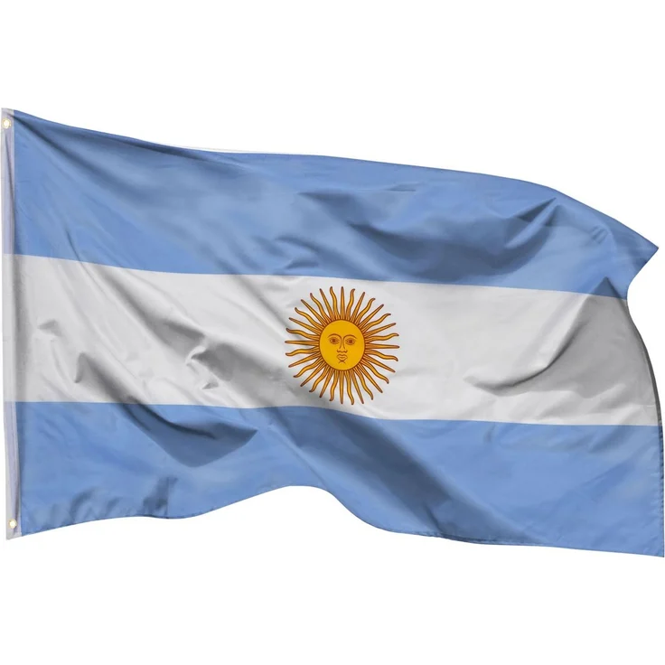 Aricona Argentinien Flagge 90x150 cm - wetterbeständige Fahne mit Messingösen, 100% Polyester, robuste Doppelnaht & in lebendigen Farben - ideal für Flaggen-Liebhaber