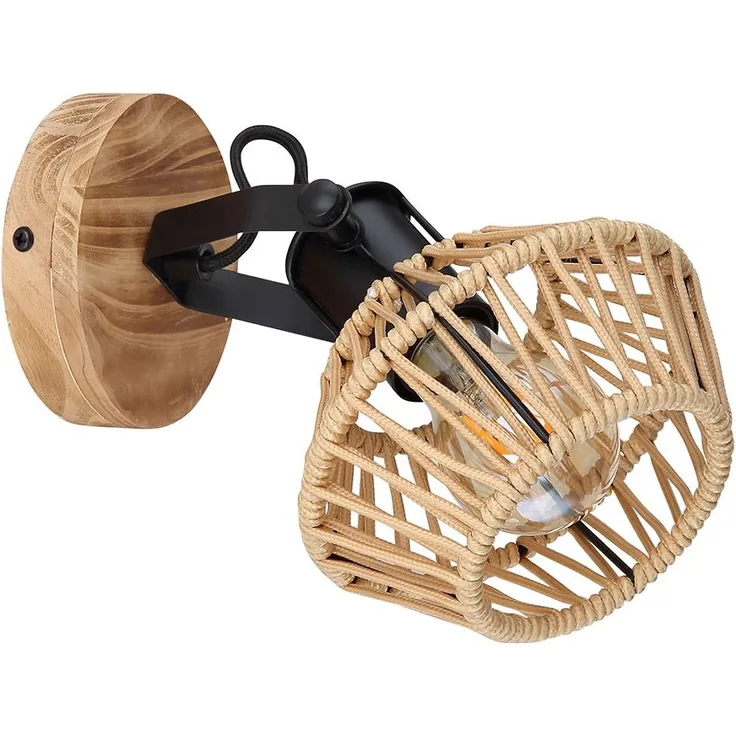 Wandleuchte Innen Wohnzimmer Wandlampe Holz Leselampe Schlafzimmer 54043-1