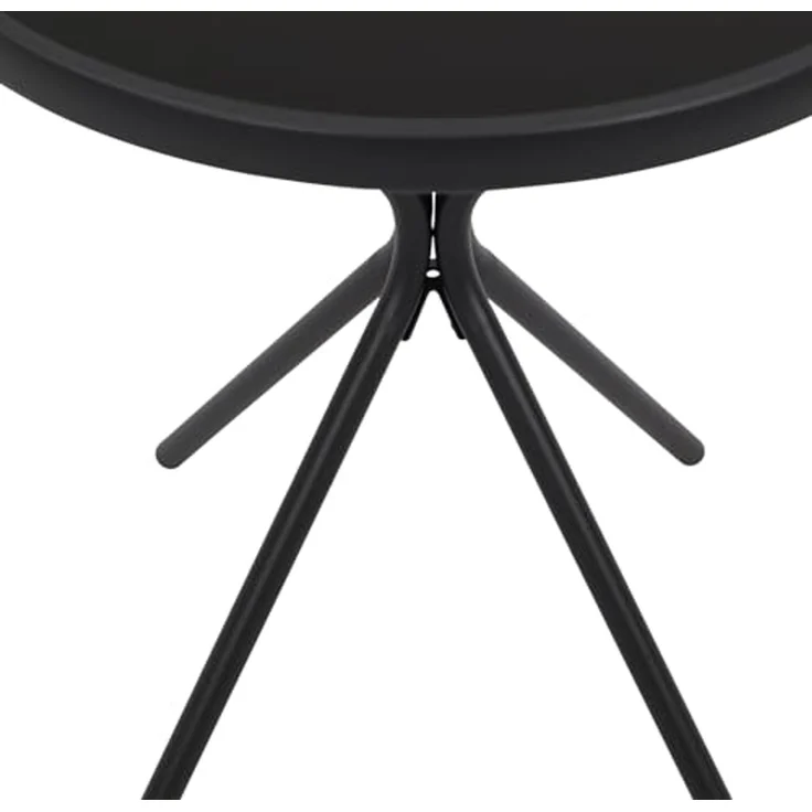 DEGAMO Gartentisch MILANO, 60cm rund, Metall anthrazit, Glasplatte schwarz – Bild 6