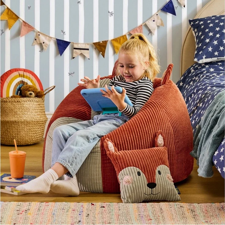 icon Sitzsack Kinder aus Cord Tierfreunde, Made in Germany, für Kinderzimmer – Bild 3