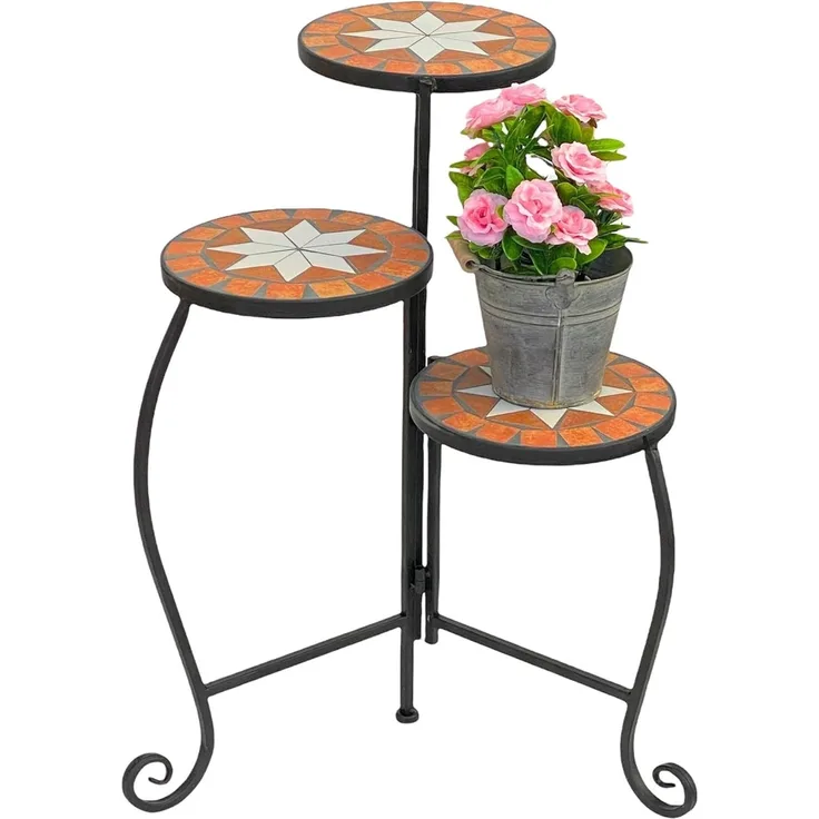 Blumentreppe Merano 12020 Mosaik 55cm Blumenständer Blumenregal Blumenhocker
