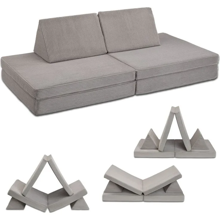 XDREAM Kindersofa Abenteuersofa, Spielsofa, aus Schaumstoff, individuell kombinierbar, 4 Teile, Kinderspielcouch, klappbar und vielfältig verwendbar