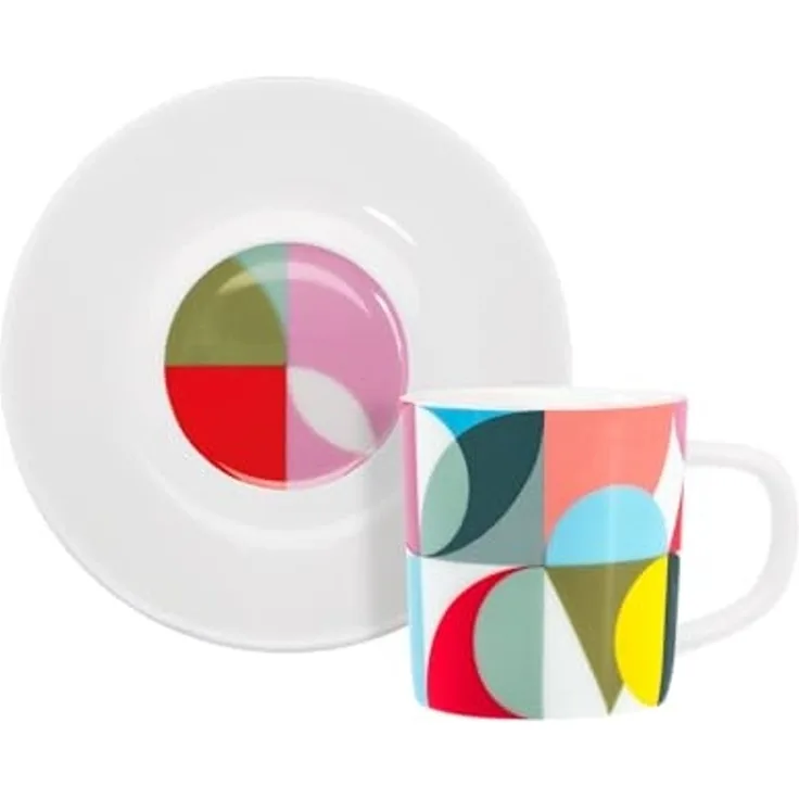 Espressotasse mit Unterteller in 3 Designs Ø 5,4/ 80 ml - Remember Solena