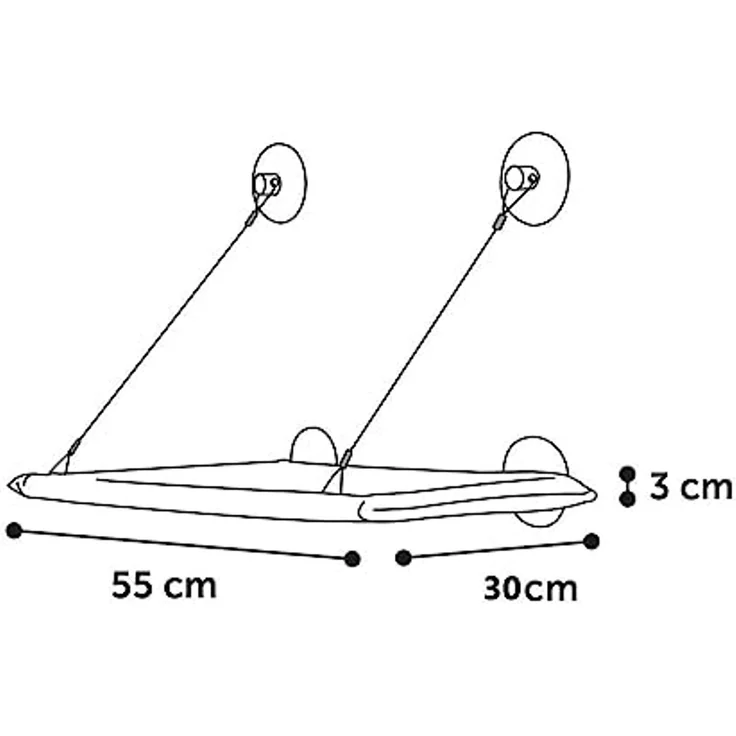Flamingo Katzen-Hängematte Fensterhängematte Chill grau – Bild 3