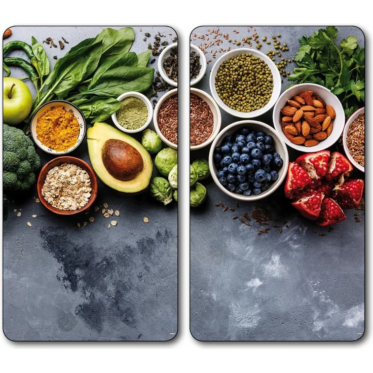 Multi-Glasschneideplatte 2er Pack,Glas: Healthy Kitchen