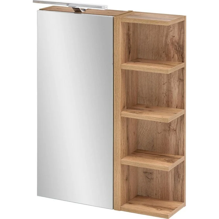Schildmeyer Spiegelschrank, Holzwerkstoff, Eiche Landhaus Dekor, 50,3 x 16 x 74,4 cm – Bild 1