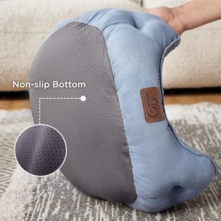 BEDSURE Katzenbett waschbar Katzen Bettchen - 51 x 48 x 15 cm Katzen Bett mit zweiseitig Innenkissen Katzenschlafplatz für Katzen oder kleine Hunde, blau – Bild 7