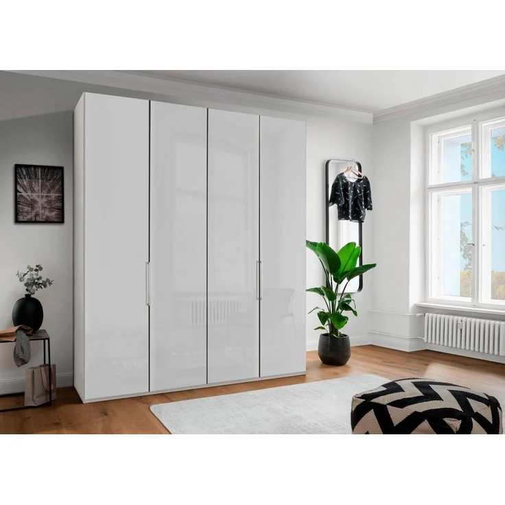 WIEMANN Kleiderschrank Monaco, Made in Germany, edle Glasfront, in verschiedenen Farben, hochwertige Beschlägen inkl. Dämpfung – Bild 2