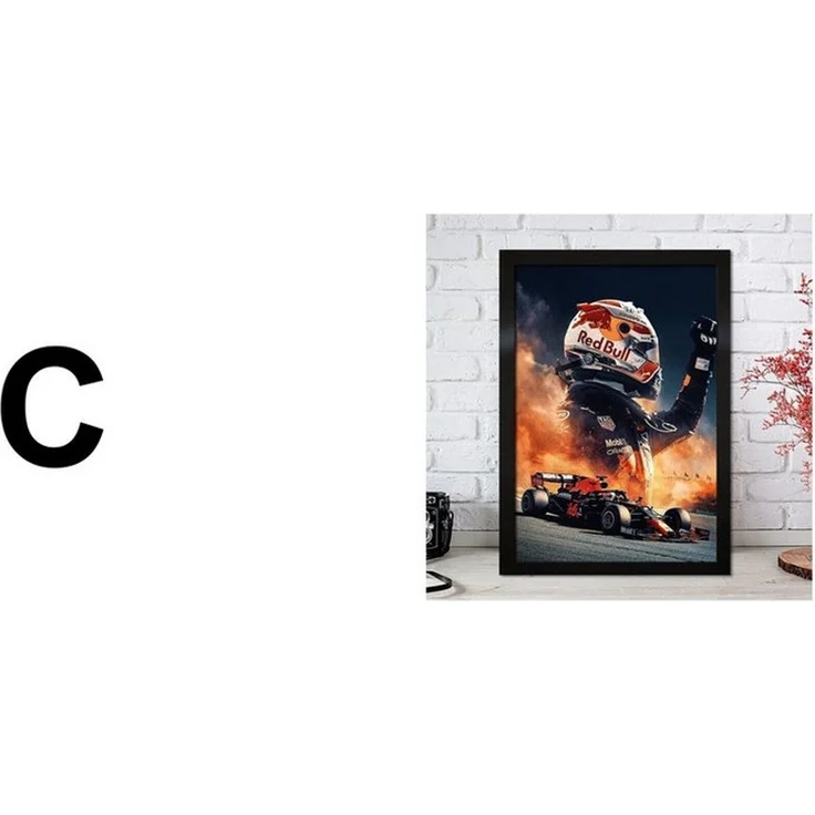 JUSTGOODMOOD Poster Formel 1 Max Verstappen Rennfahrer Helm Rennwagen Red Bull Deko Print, I (1 St) – Bild 4