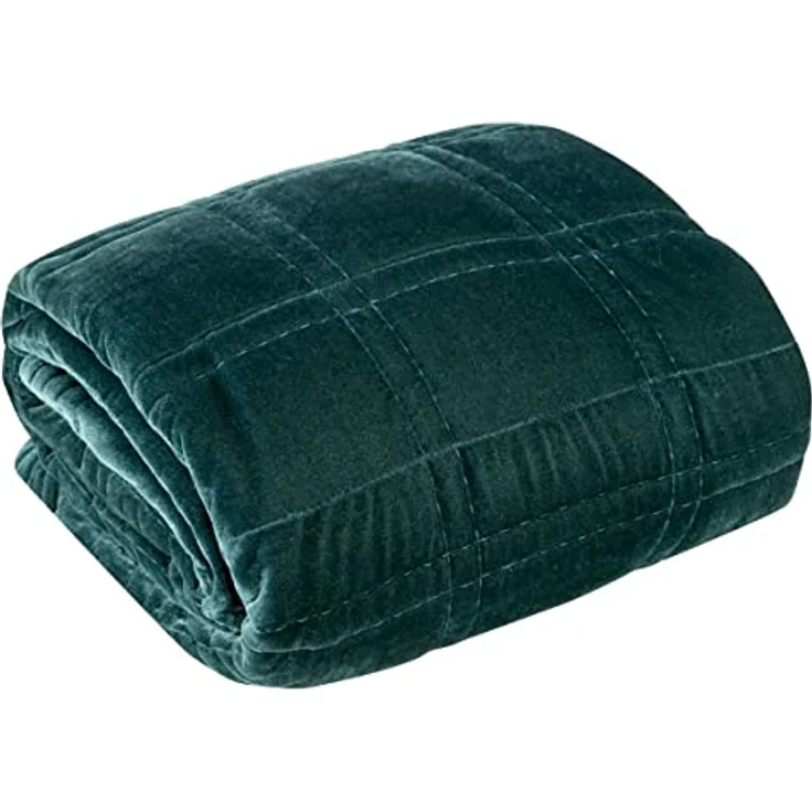 Prachtvolle Tagesdecke für Ehebett Glamour Decke KRISTIN 2 220x240 cm dunkelminze – Bild 4