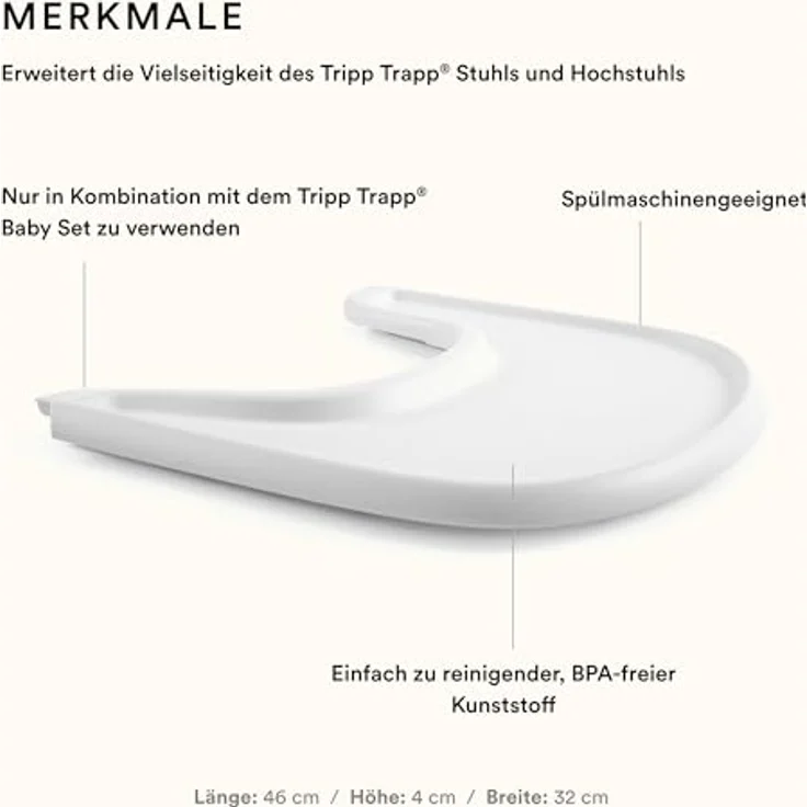 Stokke Tray für 'Tripp Trapp‘ Hochstuhl, white – Bild 3