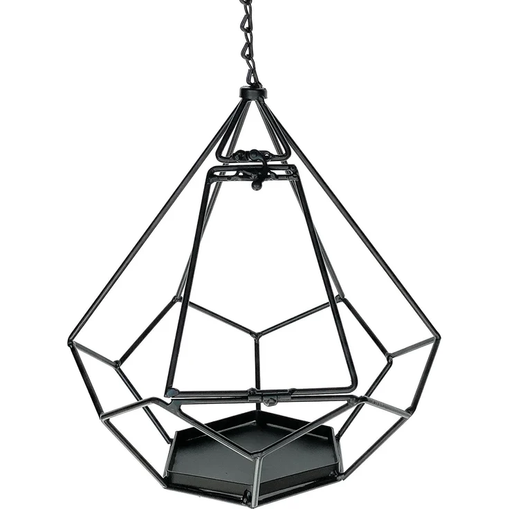 DanDiBo Blumenampel Innen Metall Wand Hängepflanzen 64 cm 96075 S mit Tür 6 Ecken Pflanzenhänger Blumenhänger Topfhänger Blumen Blumentopfhänger Hängetopf – Bild 4